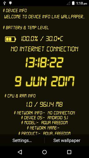 Device Info Live WallPaper LED screenshot 4