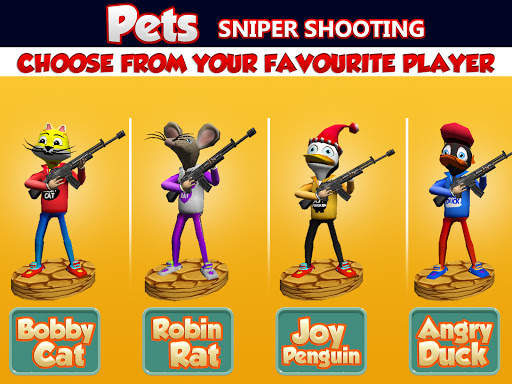 Shooting Pets Sniper - 3D Pixel Gun games for Kids screenshot 3