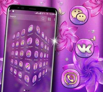 Pink Purple Flower Launcher Theme screenshot 2