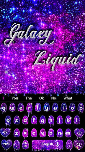 Galaxy Liquid Drop Keyboard Theme screenshot 1