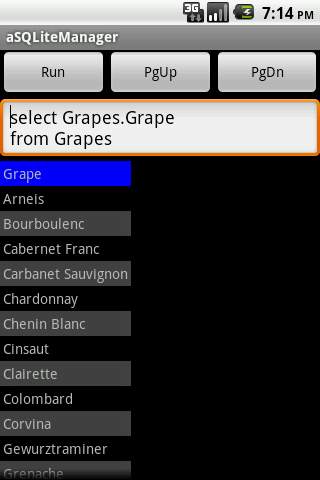 aSQLiteManager screenshot 2