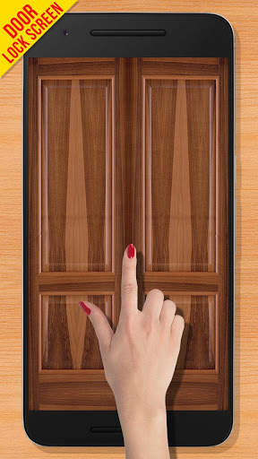Wooden Door Lock Screen 1 تصوير الشاشة