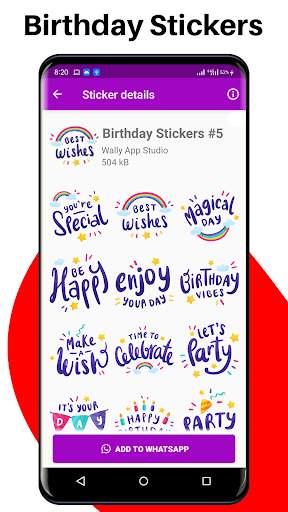 Happy Birthday Stickers For WA screenshot 5