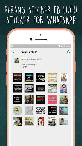 Perang sticker lucu Ngakak FB For WAStickerApps screenshot 2