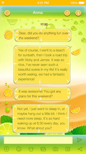 Lemon Emoji Keyboard Theme screenshot 4