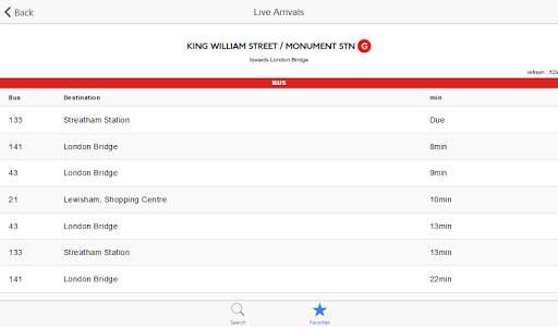 London Live Bus Arrivals screenshot 8