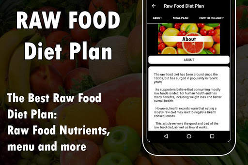 Raw Food Diet Plan 1 تصوير الشاشة