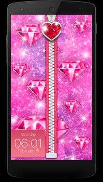 Diamond Zipper Lock Screen screenshot 4