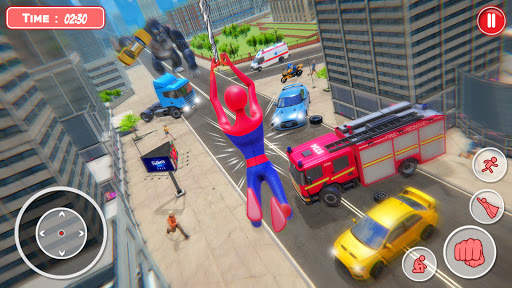 Flying Super Spider Rope Hero: Gangster Crime City स्क्रीनशॉट 2