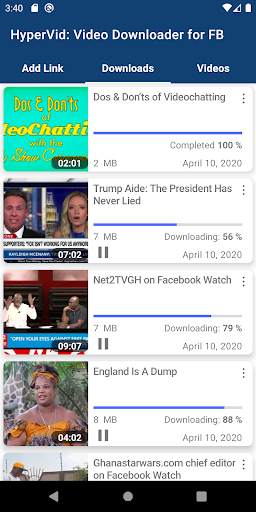 HyperVid: Free Video Downloader for Facebook स्क्रीनशॉट 4