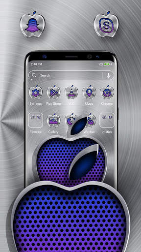 Metallic Apple Launcher Theme screenshot 3