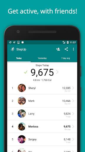 StepUp SCHRITTZÄHLER Pedometer: Step up Fitness! screenshot 1