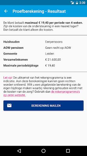 EB App Wmo – CAK Zakelijk screenshot 2