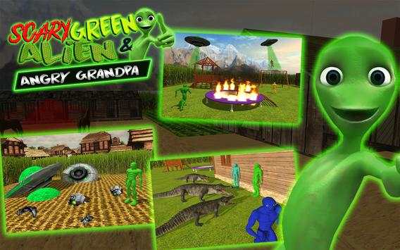 Scary Green Alien - Angry Spooky Grandpa Friends screenshot 4
