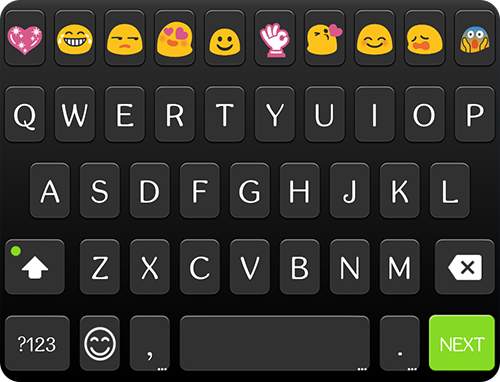 Classic Black Emoji Keyboard screenshot 6