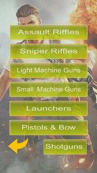 Guide Free Fire Weapons screenshot 1