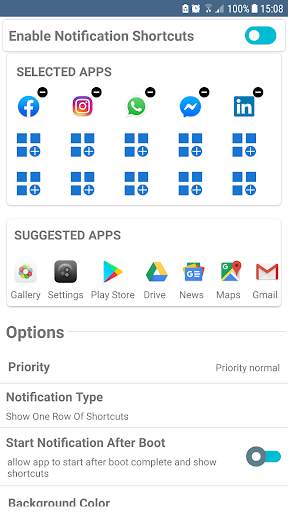 Notification shortcuts -free screenshot 1