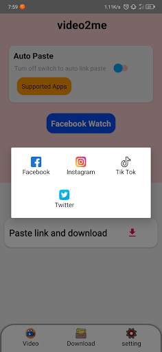 Video2me - video downloader for social screenshot 4