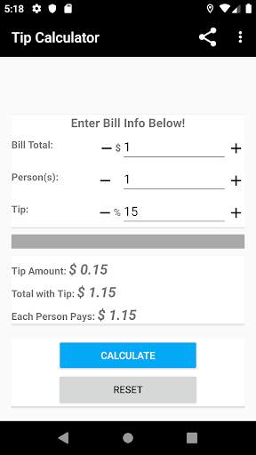 Free Tip Calculator screenshot 1