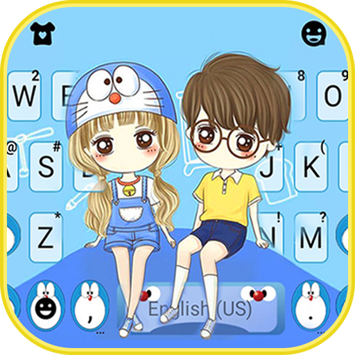 Cartoon Couple Love Keyboard B icon