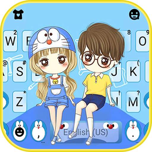 Cartoon Couple Love Keyboard B 1.0