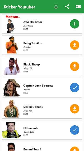 Free YouTubers stickers - WAStickerApps screenshot 1