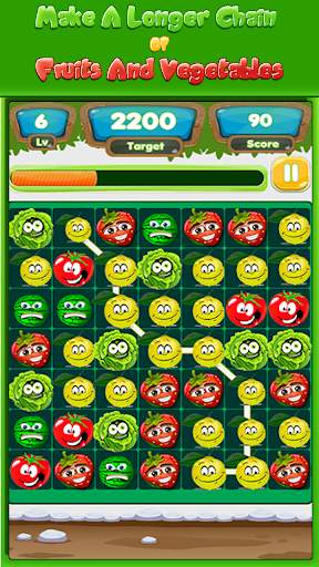 Fruit & Veggies : Link Line Match 3 Puzzle Game screenshot 2