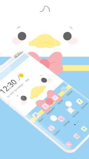 Adorable Duck Face Emoji Theme screenshot 1