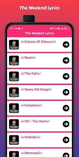 The Weeknd Song Lyrics screenshot 3