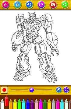 Robot Transform Coloring Pages games free screenshot 5