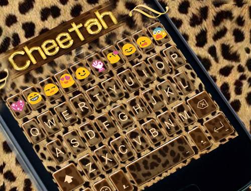 Cheetah Emoji Keyboard Theme screenshot 5
