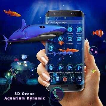 3D Ocean Aquarium Dynamic Fish Theme Skin screenshot 1