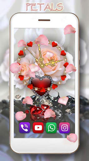 Diamonds Valentines Day Clock screenshot 3