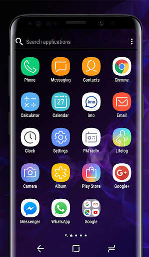 Galaxy S9 purple Theme screenshot 4