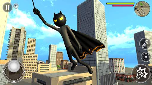 Bat Rope Hero Stickman Crime - Gangster Mafia Game screenshot 4