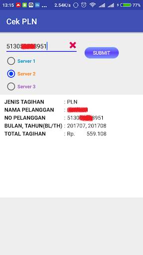 Cek Tagihan Bulanan PLN / LISTRIK screenshot 1