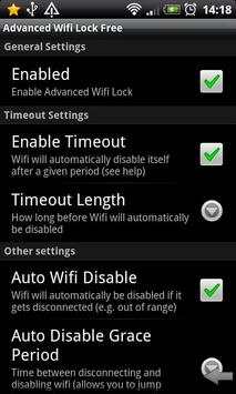 Advanced Wifi Lock (Free) screenshot 1