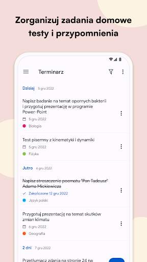 Kalendarz Szkolny: Plan lekcji screenshot 1