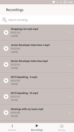 Voice Recorder 5 تصوير الشاشة