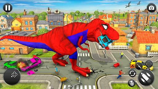 Superhero Dino Rampage Games screenshot 3