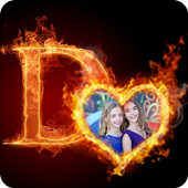 3D Fire Text Photo Frame icon