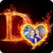 3D Fire Text Photo Frame 1.7