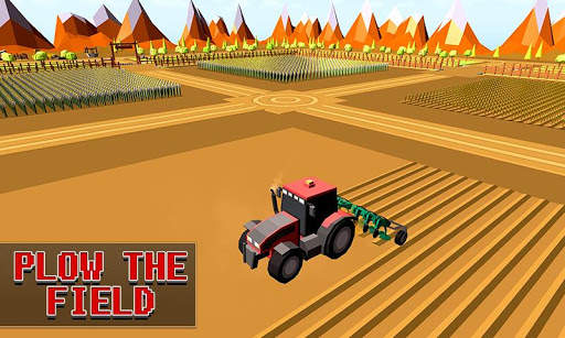 Blocky Plow Farming Harvester screenshot 2
