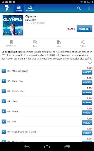 L’appli 7digital sur Android screenshot 10