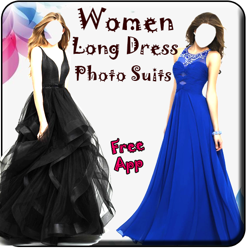 Women Long Dress Photo Suits icon
