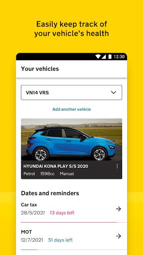 The AA membership & breakdown reporting app screenshot 4