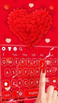 Red full love keyboard theme screenshot 2