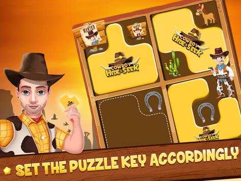 Cowboy Hide and Seek : Brain Training Puzzle Game screenshot 1