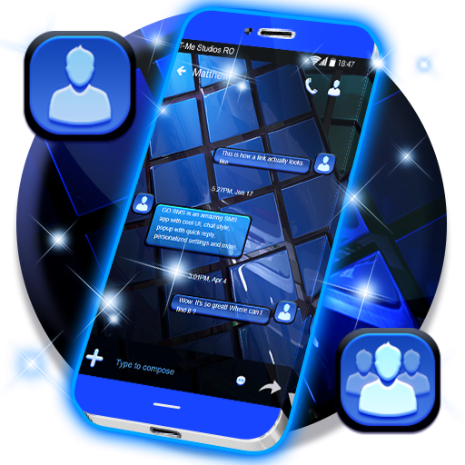 Blue SMS Theme 2021 icon