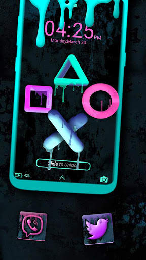 Neon Paint Launcher Theme screenshot 3